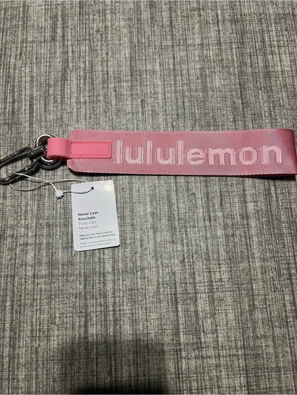 lululemon athletica Never Lost Keychain Wristlet in Pink